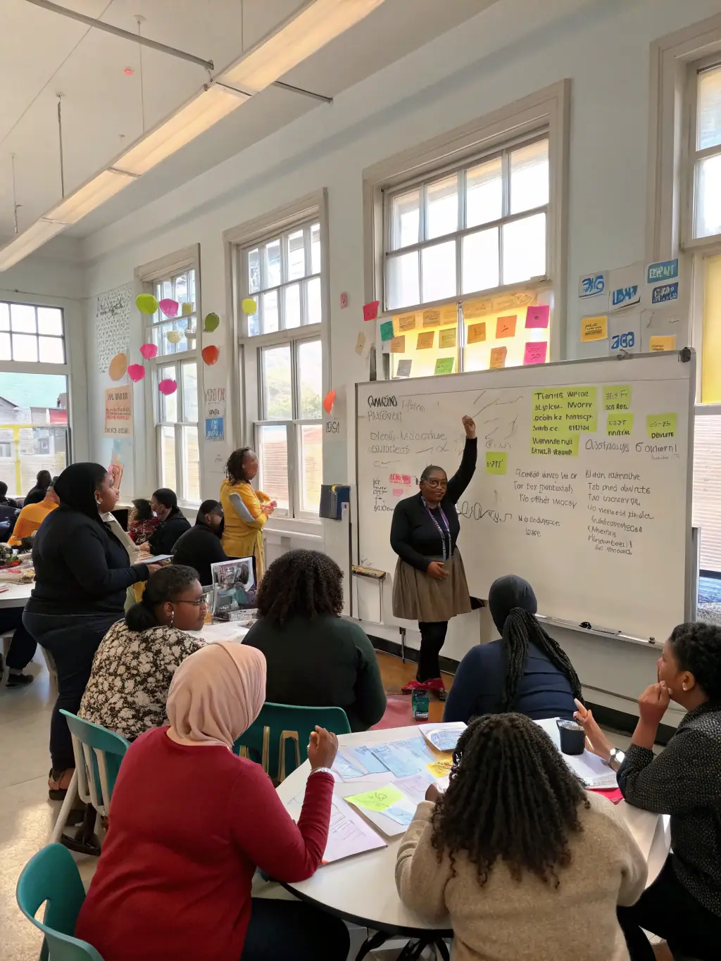 A photo showing participants in a training session focused on local development, facilitated by APAPP ASS ANIMATION PAYS PLINN, emphasizing the organization's role in empowering residents to contribute to the economic and social progress of their community.